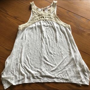 Mossimo S/P white boho tank